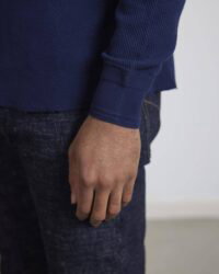 Loop & Weft Double Face Henley Thermal - Navy