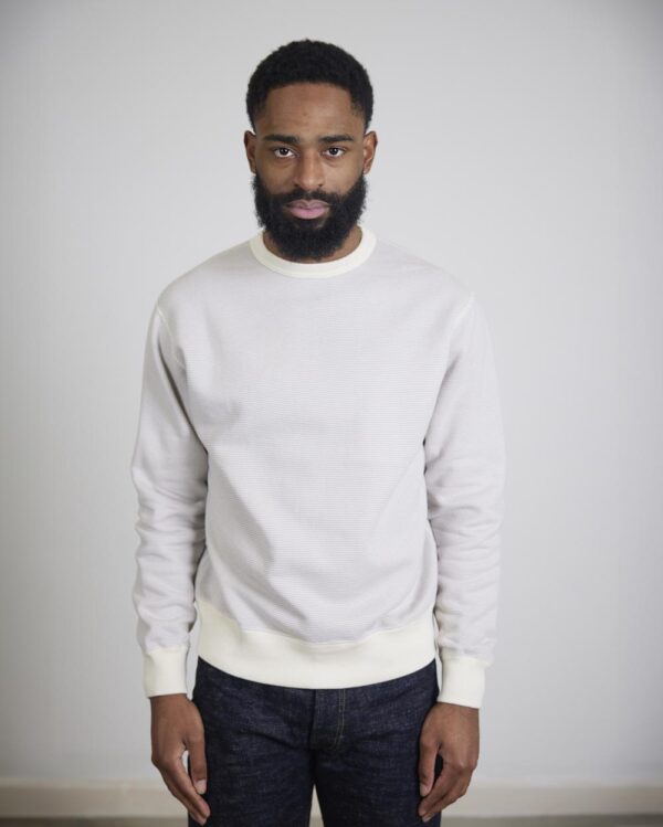 Loop & Weft SZ Pinborder Knit Sweatshirt - Grey