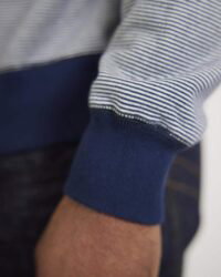 Loop & Weft SZ Pinborder Knit Sweatshirt - Navy