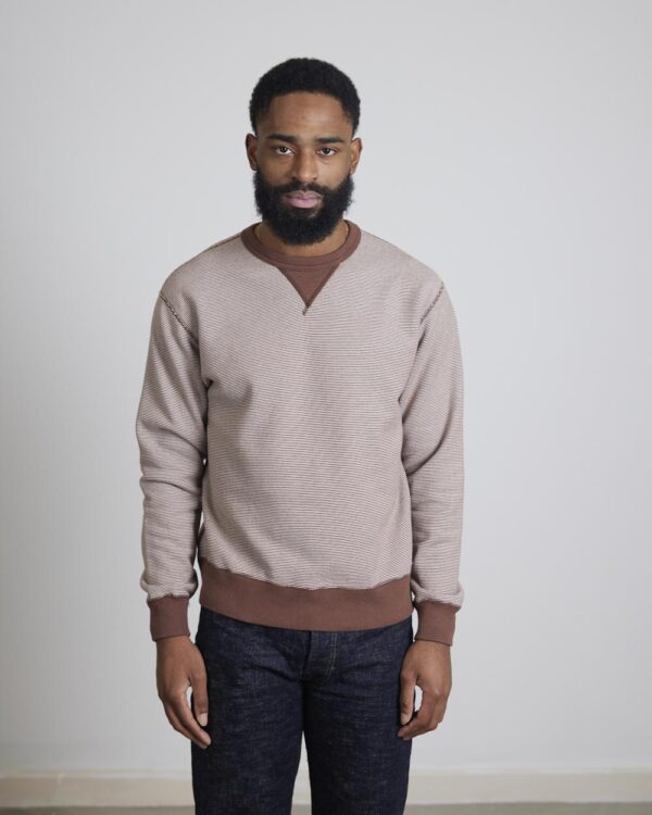 Loop & Weft SZ Pinborder Knit Sweatshirt - Brown