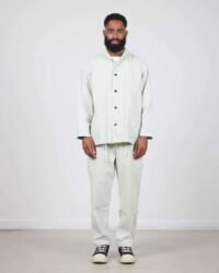 Takeyari Canvas Shawl Collar Jacket - Matcha Overdye