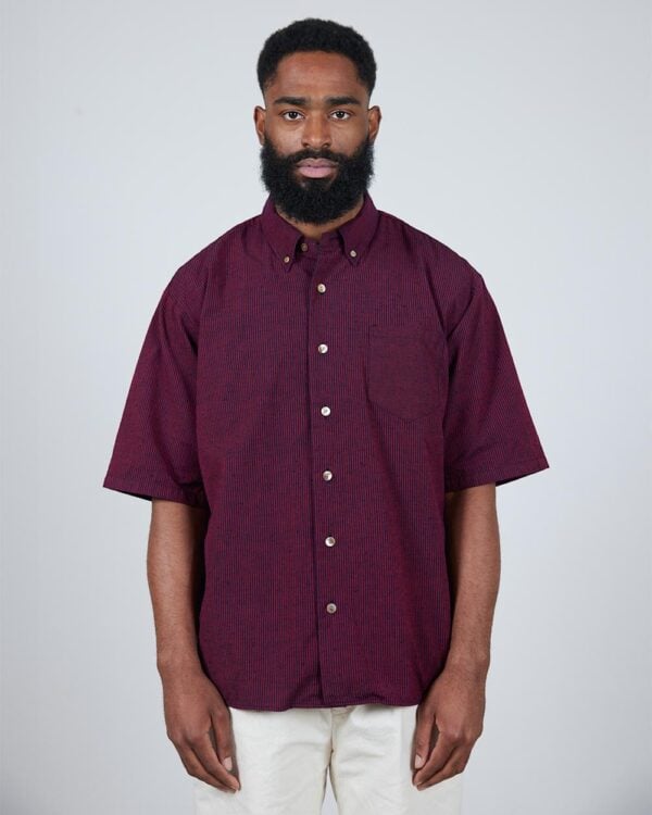 Seuvas Kasuri BD Shirt - Red