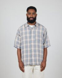 【shiun】 LINEN OPEN COLLAR JACKET & PANTS Seuvas Linen Open Collar Shirt - Blue · Those That Know