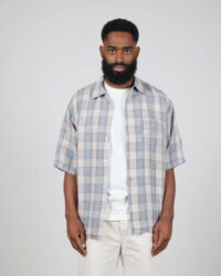 Seuvas Linen Open Collar Shirt - Blue