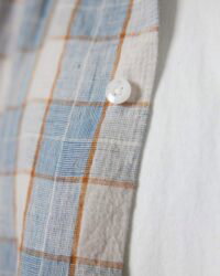 Seuvas Linen Open Collar Shirt - Blue