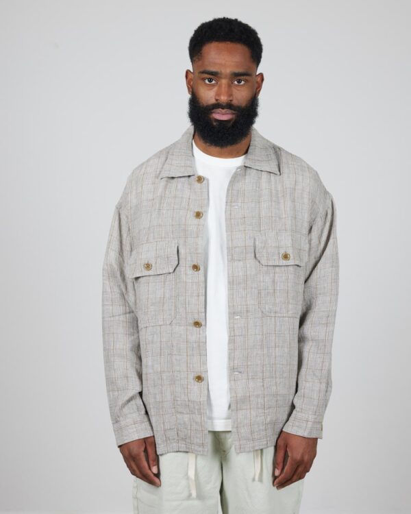 Seuvas Linen Utility Shirt - Grey