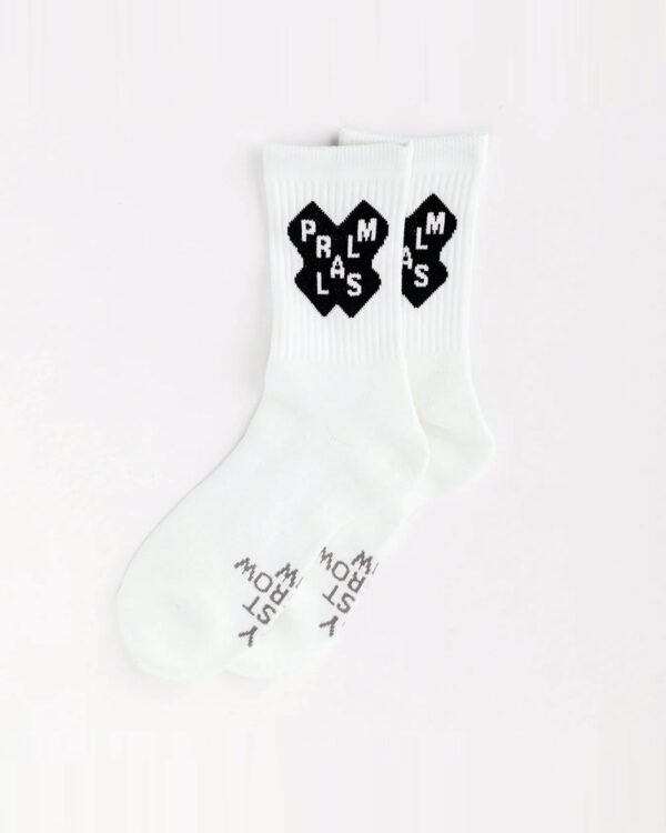 PRAS x MLAL Cross Cordura Socks - White/Black