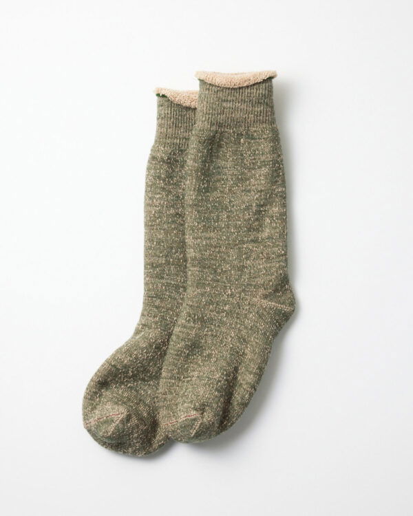 RoToTo Double Face Socks - Green/Brown
