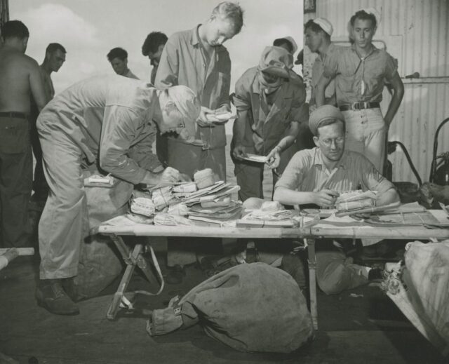 USN post office at Iwo Jima