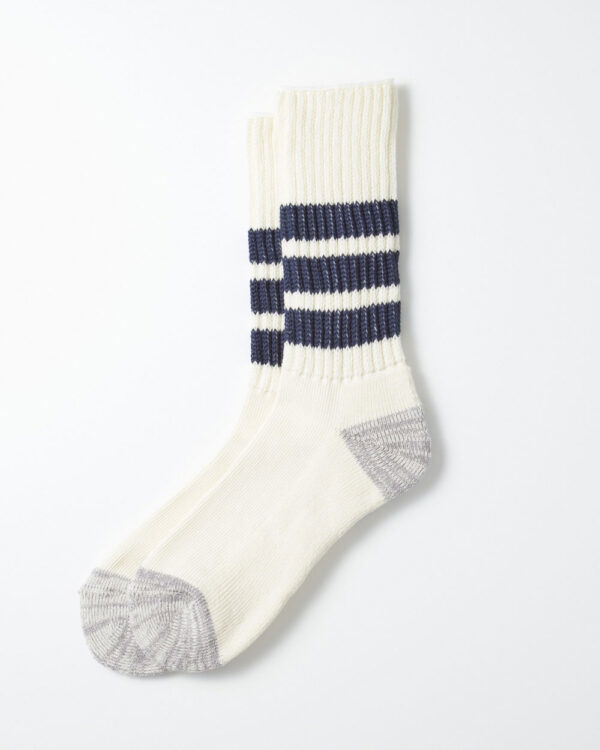 RoToTo Coarse Ribbed Oldschool Socks - Navy