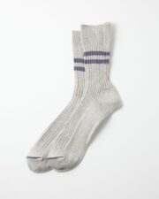 RoToTo Hemp/Organic Cotton Stripe Sock - Grey