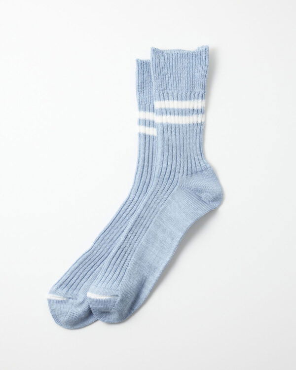 RoToTo Hemp/Organic Cotton Stripe Sock - Blue