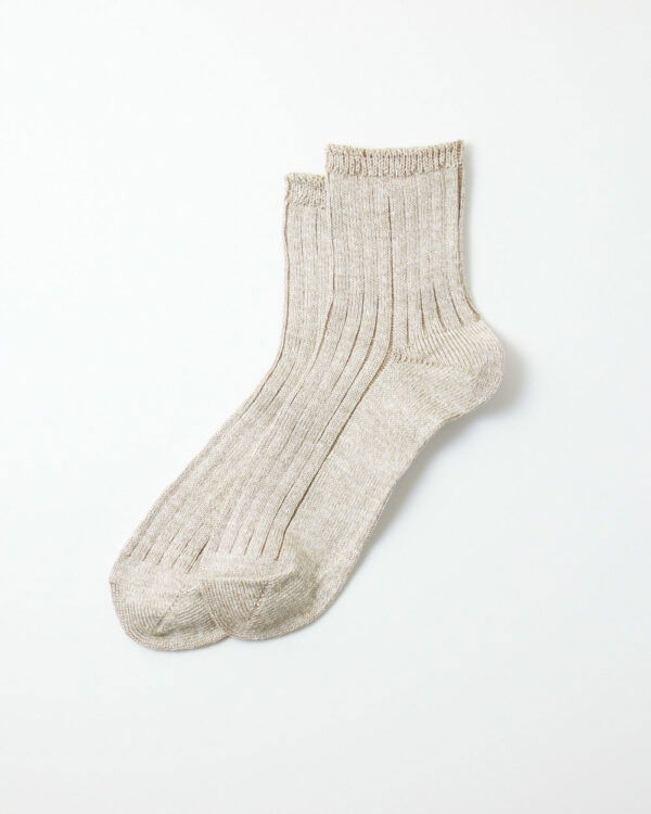 RoToTo Linen Cotton Ankle Socks - Greyige