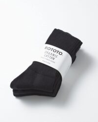 RoToTo Organic Daily 3 Pack Socks - Black