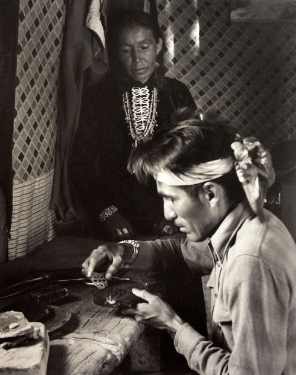 A Navajo silversmith c.1951