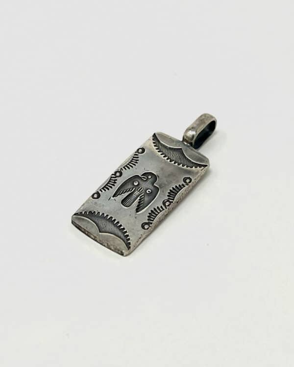 Red Rabbit Trading Co. Hand-Stamped Sterling Tab Pendant