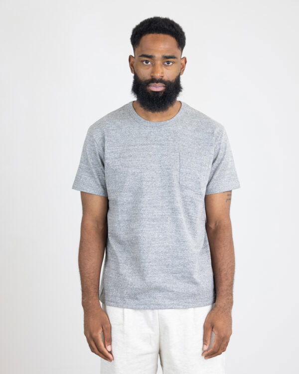 Riding High Loopwheel Pocket Tee - Mix Grey