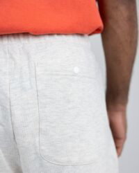 Riding High Bravo Yarn Sudare Pattern French Terry Shorts - Natural Grey