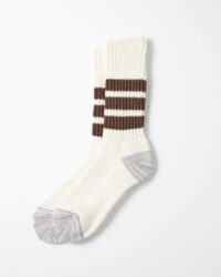 RoToTo Coarse Ribbed Old School Socks - Brown