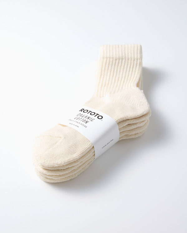 RoToTo Organic Daily 3 Pack Mini Crew Socks