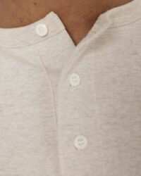 Custom Loopwheel Long Sleeve Henley Tee - Image 9