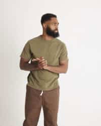 Loop & Weft Loopwheeled Shoulder Taped Crew