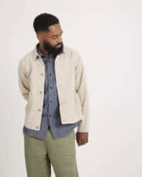 Seuvas Linen/Cotton Trucker Jacket