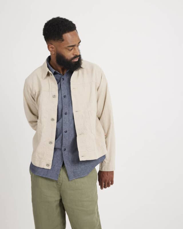 Seuvas Linen/Cotton Trucker Jacket