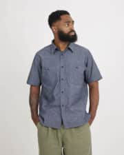 Selvedge Chambray Short Sleeve Work Shirt
