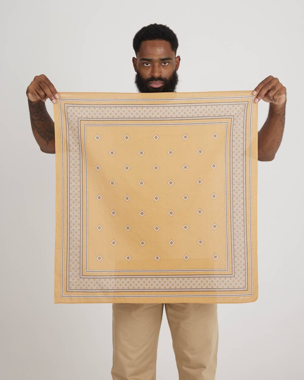 One Ear Brand Champagne Bandanna - Gold