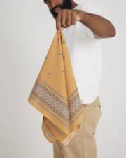 One Ear Brand Champagne Bandanna - Gold