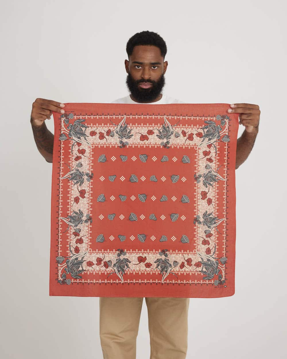 One Ear Brand Dead Lotus Bandanna - Molten