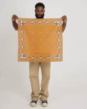 One Ear Brand Filigree Bandanna - Tangerine