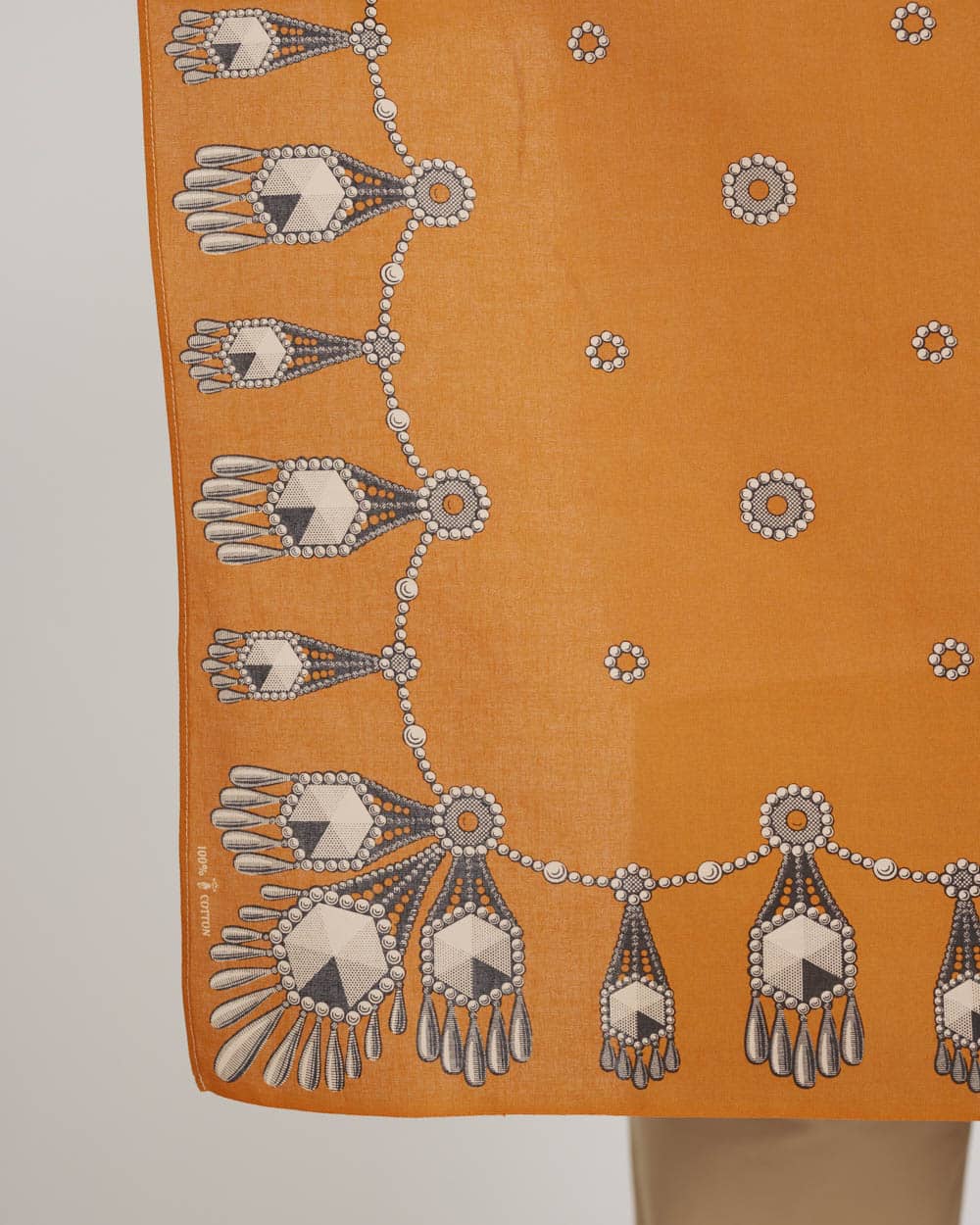 One Ear Brand Filigree Bandanna - Tangerine