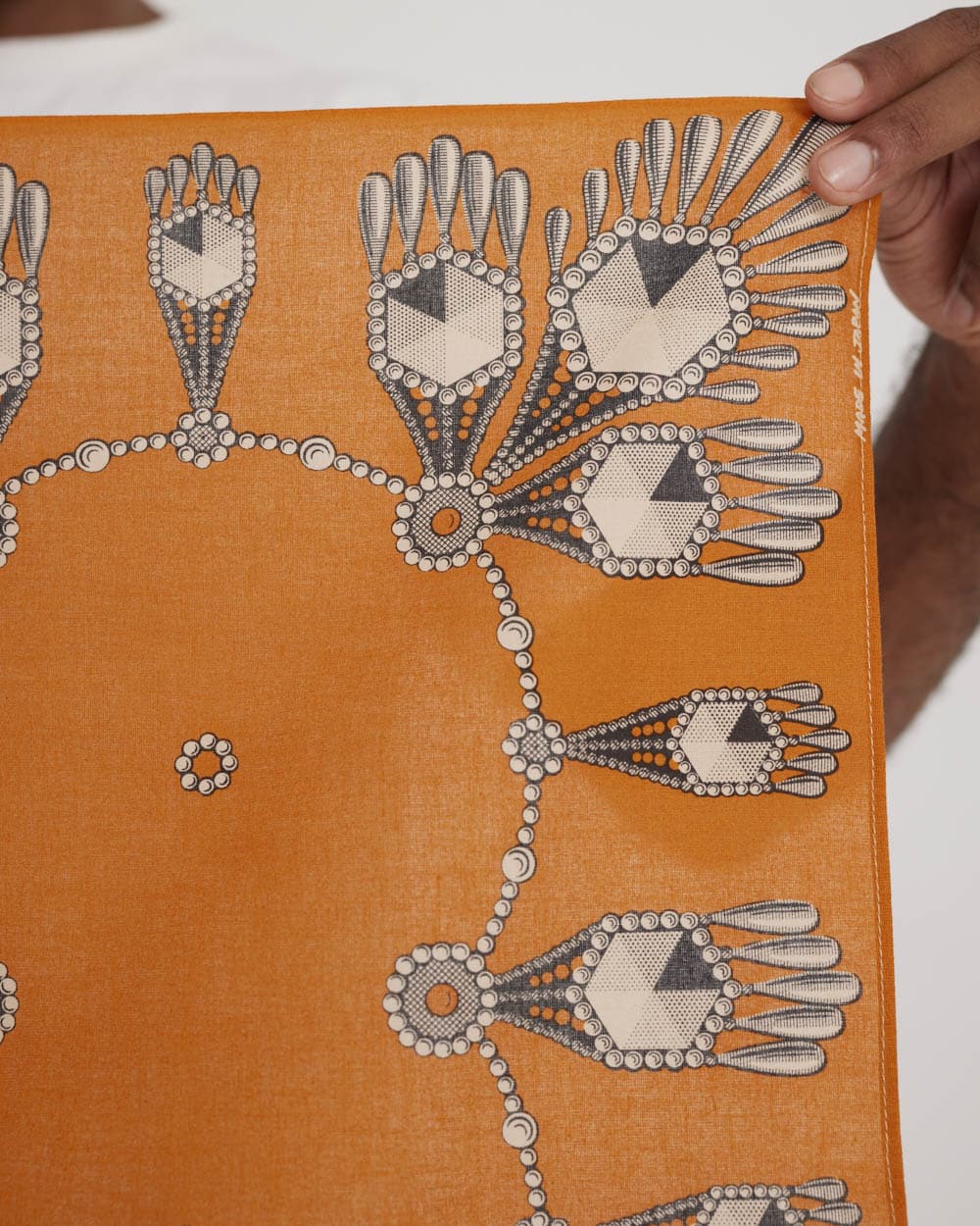 One Ear Brand Filigree Bandanna - Tangerine